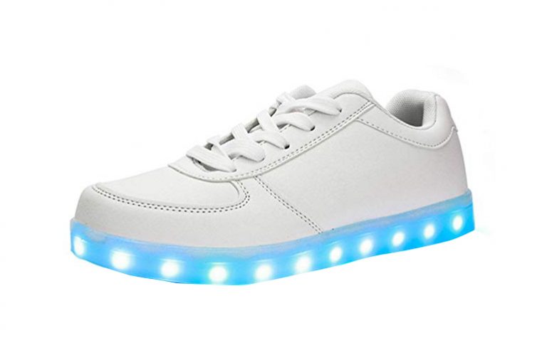 Aizeroth USB Carica 7 Colori LED Scarpe Sportive Lampeggiante Luminosi Running Sneakers Traspirante Basso Ultraleggero Sport Shoes per Ragazze e Ragazzi Regalo di Compleanno/Natale