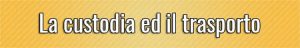 La custodia ed il trasporto