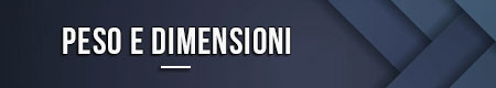 Peso e dimensioni