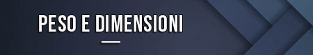 Peso e dimensioni