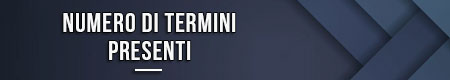 Numero di termini presenti