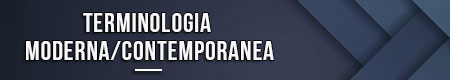 Terminologia moderna/contemporanea