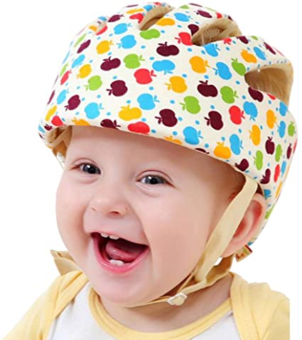 MYX Protezione Per La Testa Del Bambino – Imbottitura Di Sicurezza Regolabile Con Ginocchiere E Calzini – Per Neonati 4-24 Mesi – Morbido E Traspirante