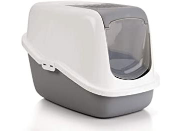 Savic Clean Cat Lettiera Per Gatti Con Coperchio - Beige/Marrone, Con Filtro Carbone Attivo - Foto 9