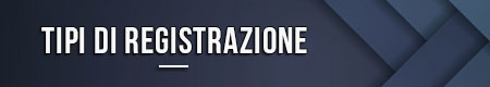 Tipi di registrazione