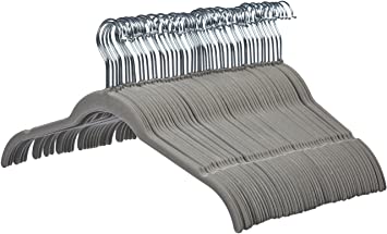 50 Grucce Appendini In Plastica Beige Ilauke - Salvaspazio Con Barra Per Pantaloni - 37x20,5 Cm, Spesse E Resistenti - Per Adulti, Abiti E Giacche - 2
