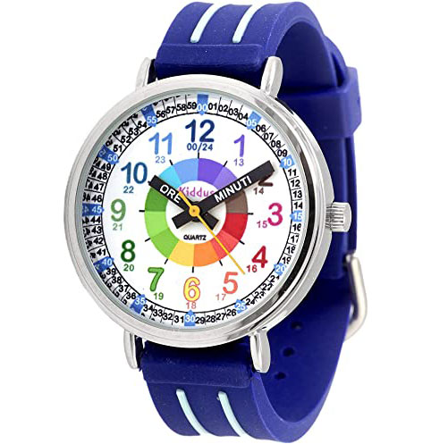 Pacific Time Orologio Calcio Bambini: Lancette Che Si Illuminano Al Buio E Cinturino In Tessuto Sostituibile - Regalo Perfetto Per Piccoli Campioni!