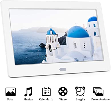 Cornice Digitale MELCAM 10″ IPS 1920x1080: Riproduce Foto, Video E Musica, Con Telecomando E Slot USB/SD