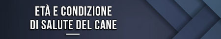 Età e condizione di salute del cane