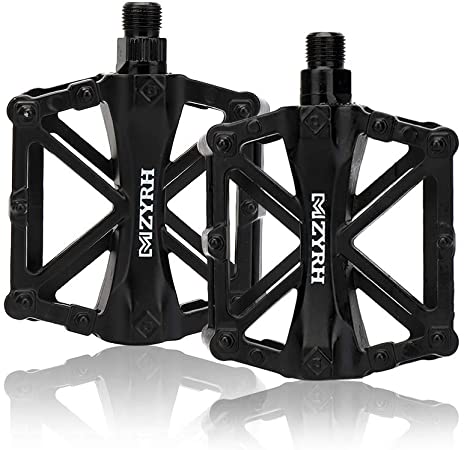 Pedali Piatti SYACHI PD-M60 Per Mountain Bike E-bike – Piattaforma In Alluminio CNC, Asse In Cr-Mo, Perni Antiscivolo – 9/16″, 320g