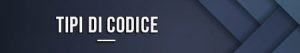 Tipi di codice