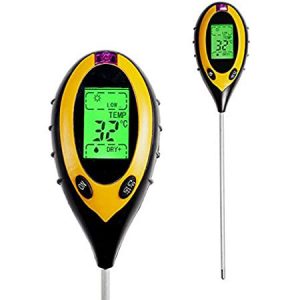 VIFERR Igrometro Digitale per Suolo Sensore di umidità del Suolo Misuratore di umidità Tester con Sonda in Acciaio Inossidabile Kit di Test del Suolo 