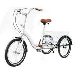 DE Stock ZEHNHASE Triciclo Adulto 7 velocità con Cestino di acquisto Telaio in lega Trike Bike pieghevole per adulti e anziani 