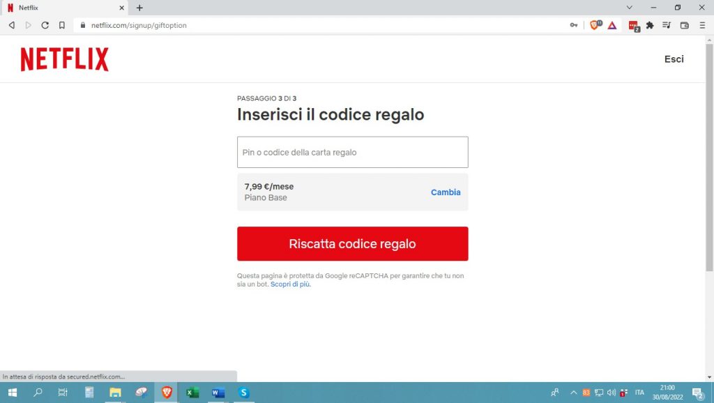 inserisci-PIN-o-codice-regalo