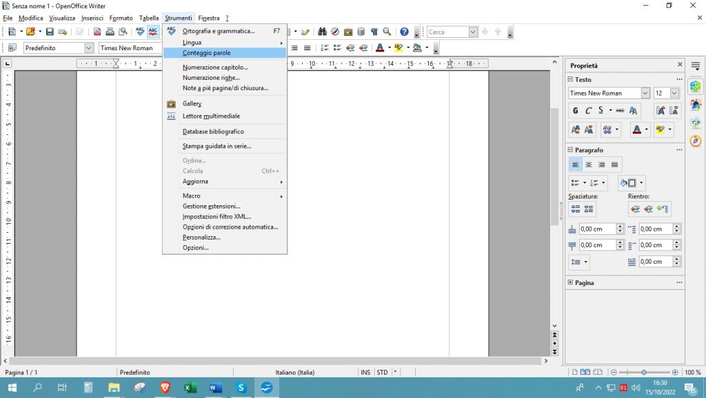 Conteggio-parole-automaticamente