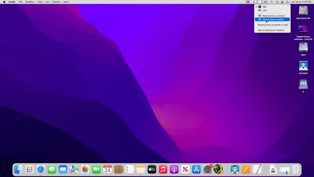 Mostra-visore-tastiera