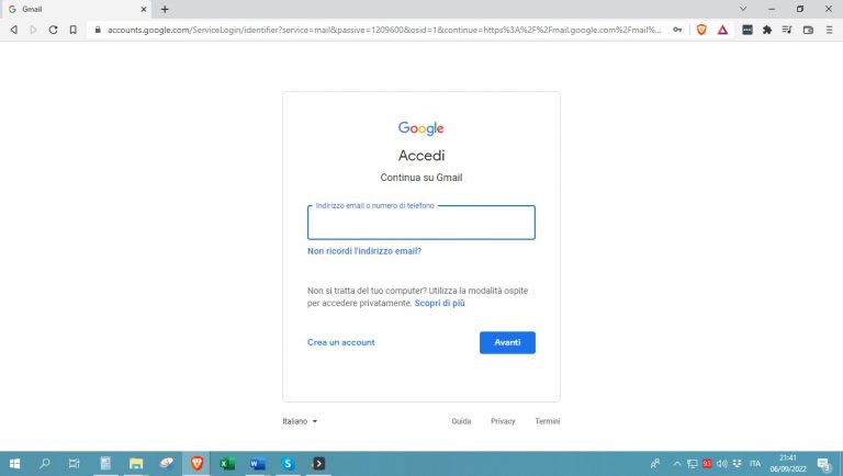 ACCEDERE A GMAIL DA PC visual data 7