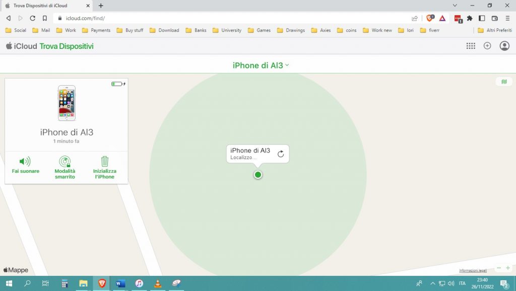 Cliccate-su-Modalità-smarrito