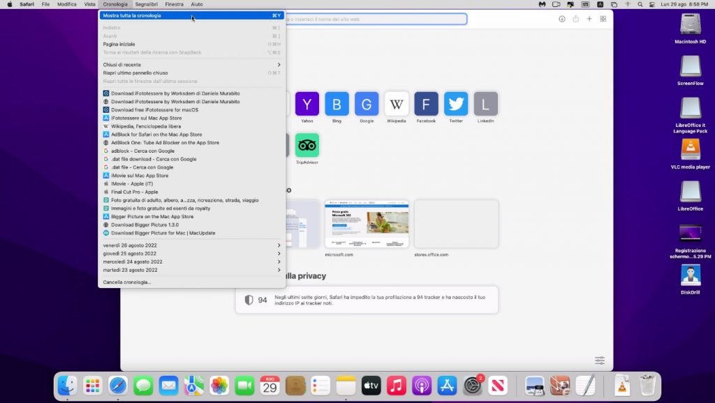 Fate-clic-su-Cronologia
