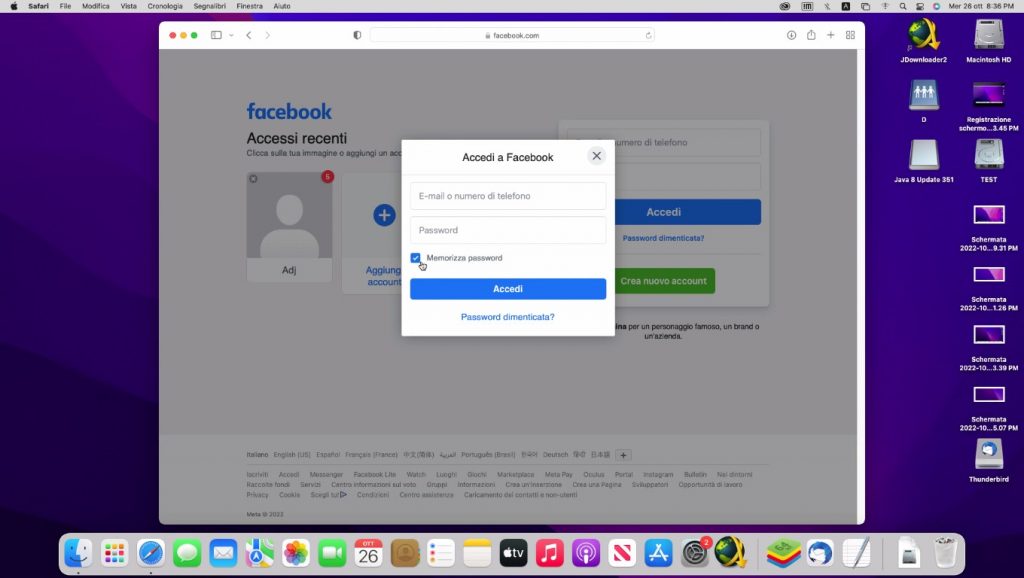 Premete-Memorizza-password