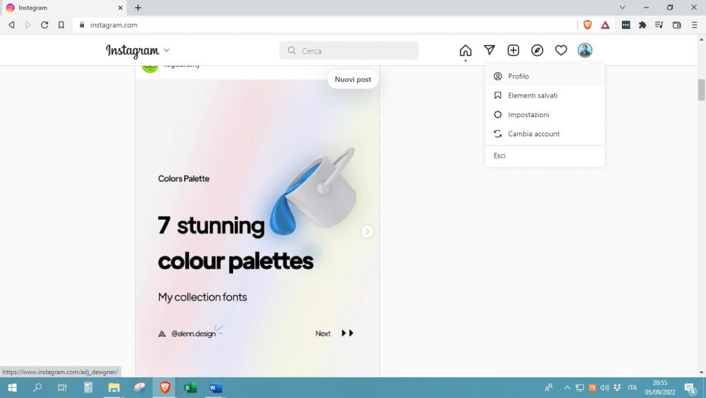 clic-sul-pulsante-Profilo