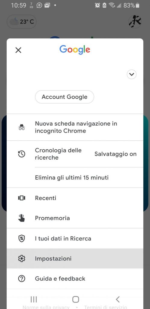 fate-tap-su-Impostazioni-Google