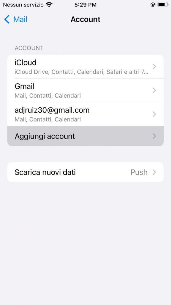 premete-Aggiungi-account