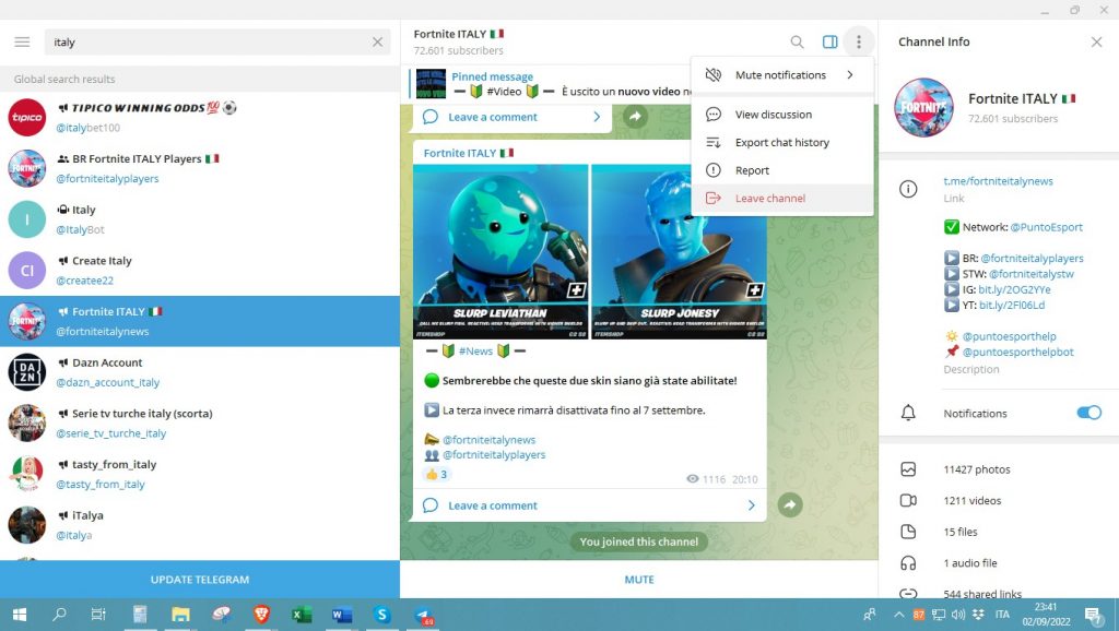 premete-su-Leave-channel